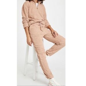 Honeydew Intimates Set Comfort Queen Half Zip Pullover & Joggers Size S in Sepia